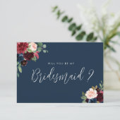 de bruidbruidbruidswerkkaart van burgundy kaart (Staand voorkant)