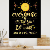 De bruiddaggeschenk iedereen heeft de zelfde 24 ur poster (Keuken)