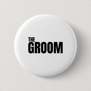De Bruidegom Is Mans Trouwbetrokkenheid Is Bachelo Ronde Button 5,7 Cm