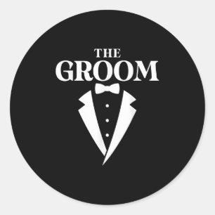 De Bruidegom - Jonggezellenfeest Ronde Sticker