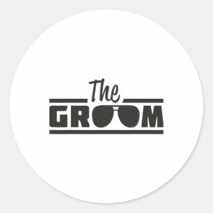 De bruidegom Mannen bruidegom te zijn trouwdag Ronde Sticker