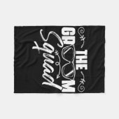 De Bruidegom Squad Sungles Trouwen Bachelorfeest B Fleece Deken (Voorkant (Horizontaal))