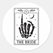 De Bruids Coven Skelet Hand Gotische Bachelorette  Ronde Sticker (Voorkant)