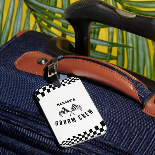 De Bruidsjonker Crew Bachelorfeest Bagagelabel (Voorkant Insitu 1)