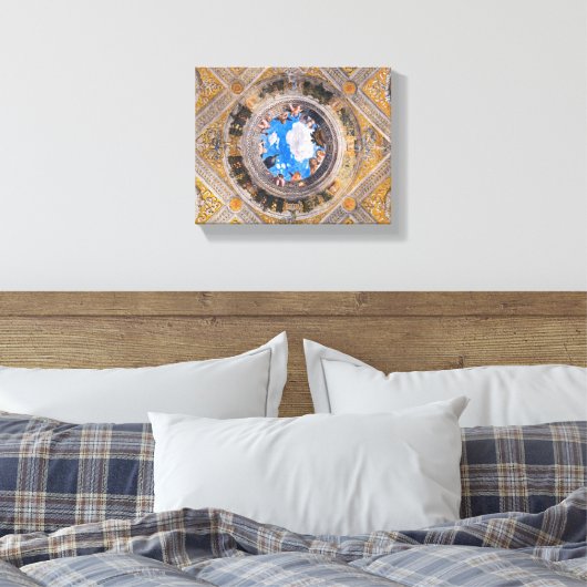 De bruidskamer, plafond door Andrea Mantegna Canvas Afdruk (Insitu (Slaapkamer))