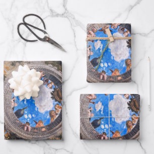 De bruidskamer, plafond door Andrea Mantegna Inpakpapier Vel