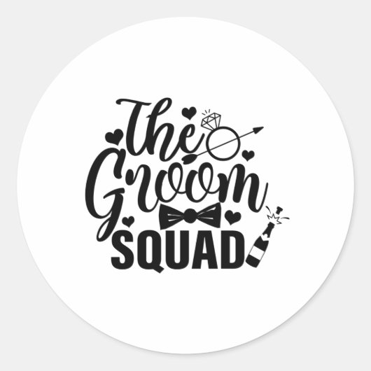 De Bruidsmeisjes Ronde Sticker (Voorkant)