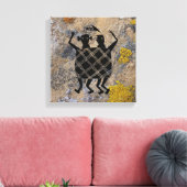 De bruiloft deken, mimbres aardewerk ontwerp canvas afdruk (Insitu (Woonkamer))