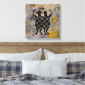 De bruiloft deken, mimbres aardewerk ontwerp canvas afdruk (Insitu (Slaapkamer))