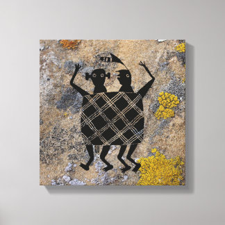 De bruiloft deken, mimbres aardewerk ontwerp canvas afdruk