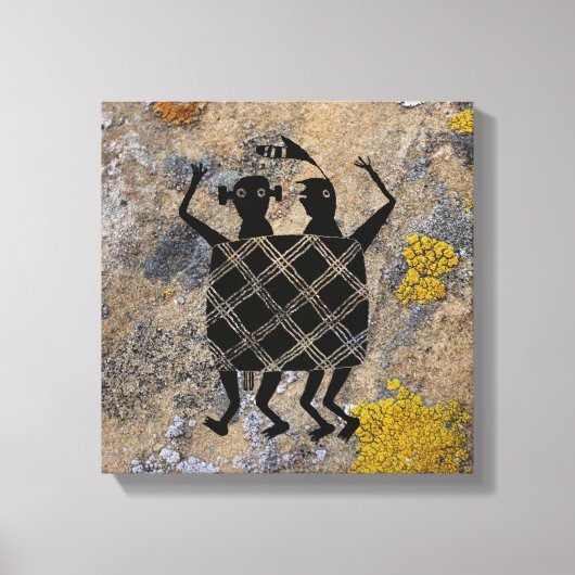 De bruiloft deken, mimbres aardewerk ontwerp canvas afdruk (Voorkant)