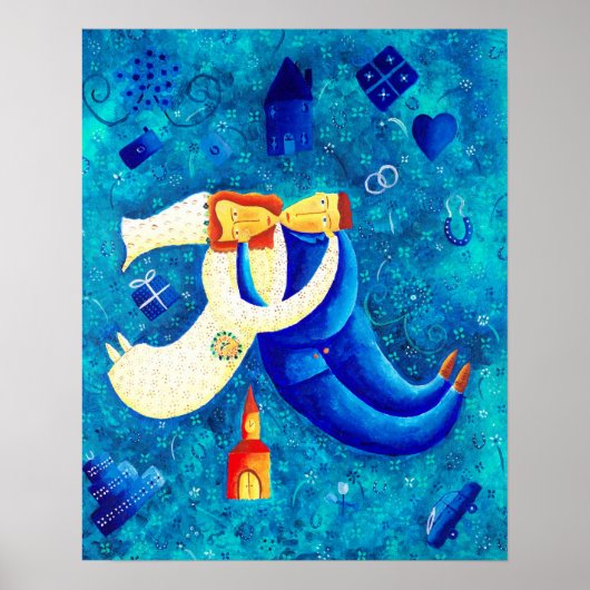 De bruiloft die hedendaagse kunst schildert drukt poster (Voorkant)