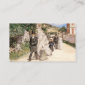 De bruiloft door Theodore Robinson Visitekaartje (Achterkant)