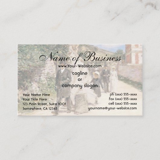 De bruiloft door Theodore Robinson Visitekaartje (Voorkant)