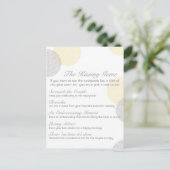 De bruiloft kussen spel briefkaart (Staand voorkant)