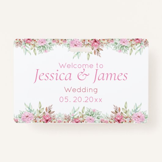 De bruiloft Planner, Elegant Floral Sophisticated Badge (Voorkant)