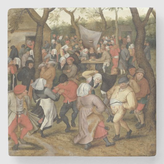 De bruiloft stenen onderzetter (Voorkant)