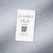 De bruiloft van add koppel naam QR code scan detai Magnetisch Visitekaartje (Voorbeeld)