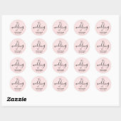 De bruiloft van Blush Pink Wedding Ronde Sticker (Vel)