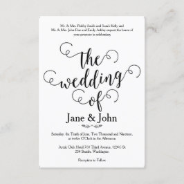 De bruiloft van de Basic Wedding Invitation Kaart