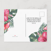 De bruiloft van de beach bewaart het datum briefka aankondigingskaart (Achterkant)