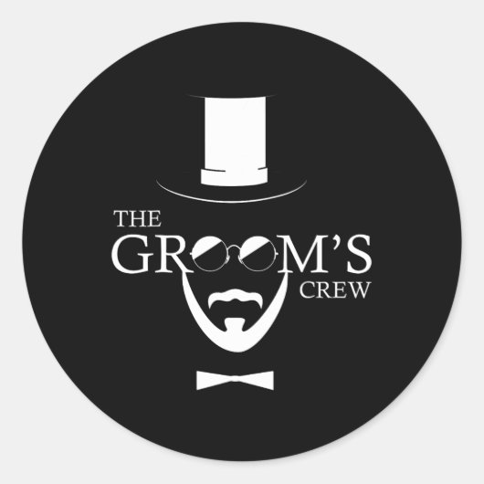 De bruiloft van de bruidegom ronde sticker (Voorkant)