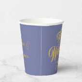 De bruiloft van elegantie: Blueberry en Sunshine Papieren Bekers (Rechts)