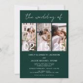 De bruiloft van Emerald Green Fotocollage Kaart (Voorkant)