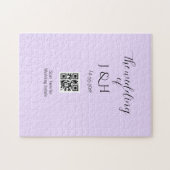 De bruiloft van het toegevoegde koppel naam QR-cod Legpuzzel (Horizontaal)