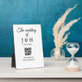 De bruiloft van het toegevoegde koppel QR-code sca Fotoplaat (Zijkant)