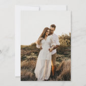 De bruiloft van Overlay Foto Eenvoudig Zwart Wit Kaart (Achterkant)