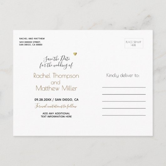 de bruiloft van / save-the-date aankondigingskaart (Achterkant)