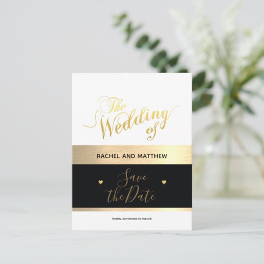 de bruiloft van / save-the-date aankondigingskaart (Staand voorkant)