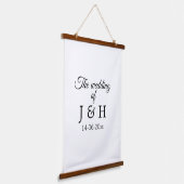 De bruiloft van voeg koppelnaam initiaal briefdatu hangend wandkleed (Gebogen)
