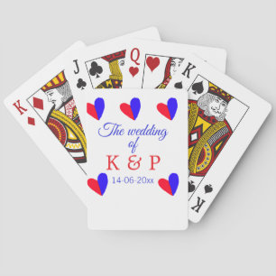 De bruiloft van voeg koppelnaam initiaal briefdatu pokerkaarten