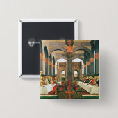 De bruiloft vierkante button 5,1 cm (Voorkant /achterkant)