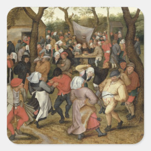 De bruiloft vierkante sticker