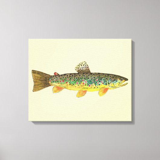 De bruine forel canvas afdruk (Voorkant)