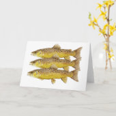 De Bruine Forel van Brownies- Kaart (Gele Bloem)