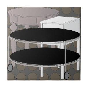 De Bruine Tegel van Tabels van het Meubilair van Tegeltje