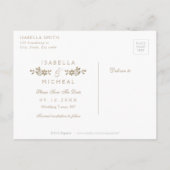 De  bruinkoolbrij van Burgundy redt de datum Aankondigingskaart (Achterkant)