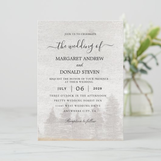 De bruinrivieren en bomen worden uitgenodigd voor kaart (Staand voorkant)