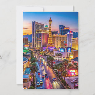 “De bruisende Las Vegas Strip bij zonsondergang” Kaart