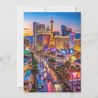 “De bruisende Las Vegas Strip bij zonsondergang” Kaart