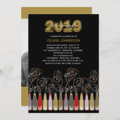 De bruisende Partij van de Foto van de Afstuderen Kaart (Voorkant / Achterkant)