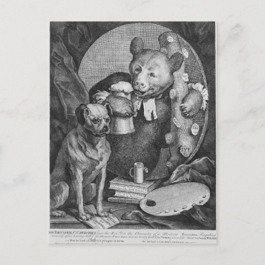 De Bruiser Charles Churchill, ooit de Briefkaart (Voorkant)