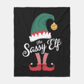 De brutale elfenfamilie bijpassende grappige kerst fleece deken (Voorkant)