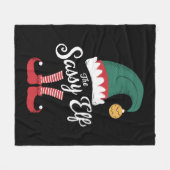 De brutale elfenfamilie bijpassende grappige kerst fleece deken (Voorkant (Horizontaal))