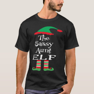 De brutale tante elf Kerstmis familie vrouwen tien T-shirt