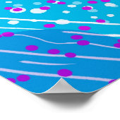 De Bubbelmachine: Blauwe Abstracte Kunst Poster (Hoek)